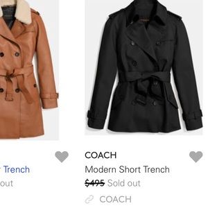 COACH Short Trench Coat